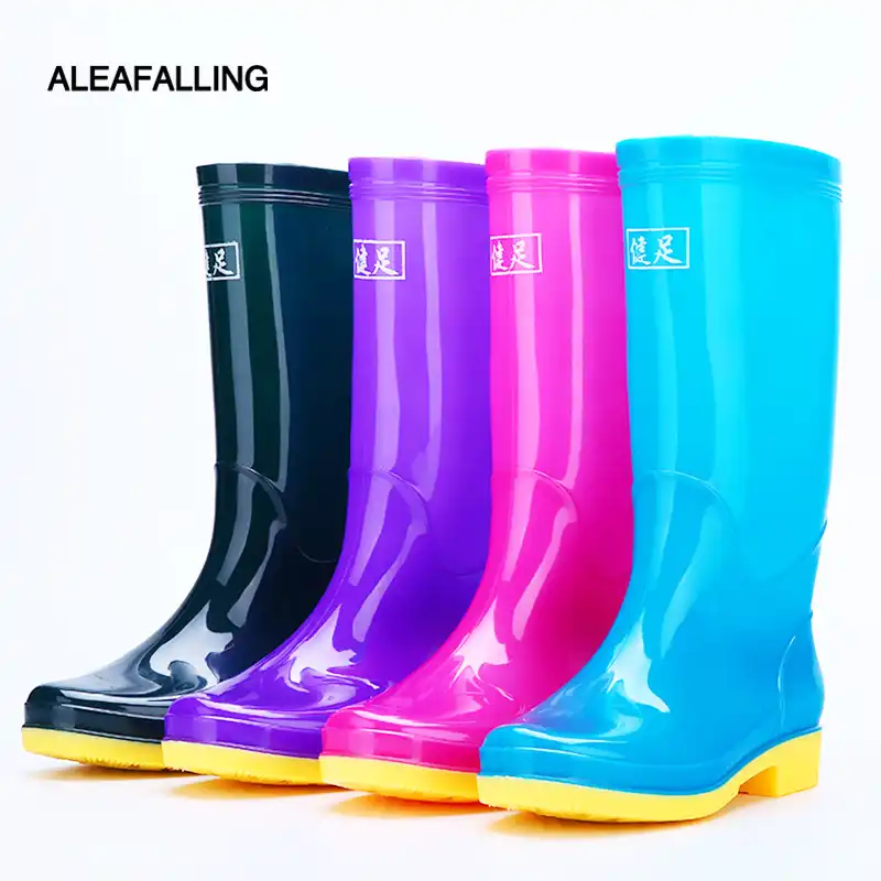 solid color rain boots