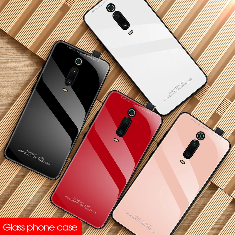 Черное белое закаленное стекло чехол для Xiaomi mi 9T Pro 9 SE, одноцветное стекло, чехол для Xiaomi mi 9t mi 9se 9 t, чехол-бампер