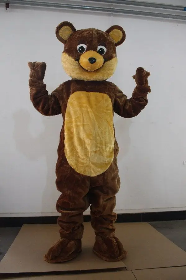 

New Version smile bear brown Mascot Costume Adult Birthday Party Fancy Dress Halloween Cosplay Outfits Clothing Xmas