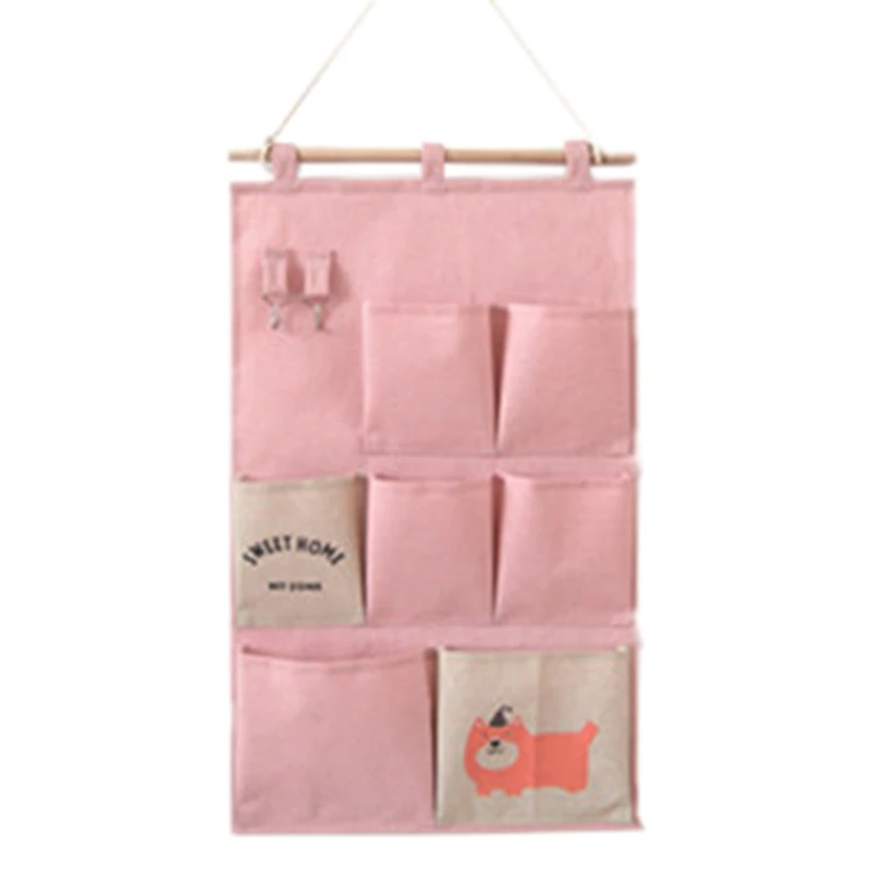 P1 3/7 сетки настенный подвесной для хранения сумка органайзер для гардероба игрушки контейнер Декор Карманный мешочек украшение для дома спальни - Цвет: P1