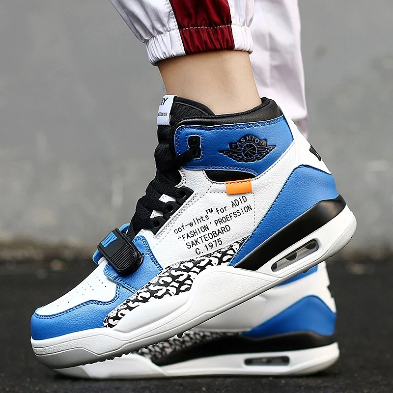 

2019 Autumn New Style Elevator AJ Couples Trendy Shoes Air Cushion Shock Absorption Hight-top Basketball Shoes Men's Casual Spor