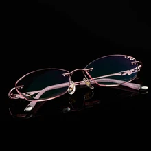 Корейский без оправы, со стразами с оторочкой из Корейская версия очки Безвинтовые