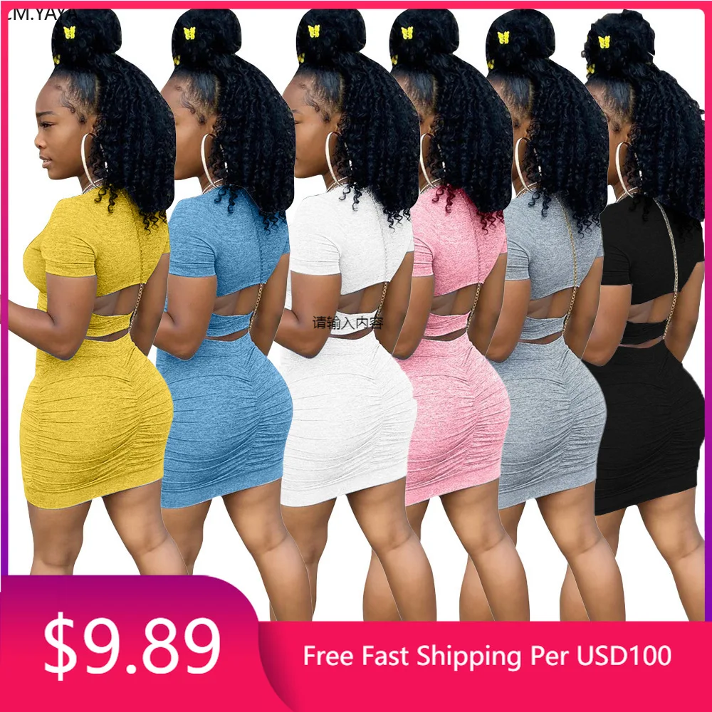 2020 Women Summer Elegant Mini Dress High Waist Cross Open Back Stacked Ruched Midi Bodycon Night Club Party Dresses Vestido 2020 Women Summer Elegant Mini Dress High Waist Cross Open Back Stacked Ruched Midi Bodycon Night Club Party Dresses Vestido