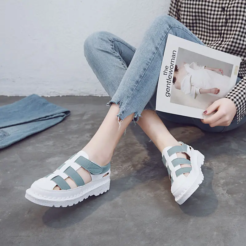 Hot 2021 Summer Women Comfy Flats Loafers Mother Soft Leather Cool Female Girls Casual Walking Footwear Lady Platform Flats