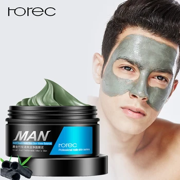 

ROREC Bamboo Charcoal Black Mud Mask Blackhead Remover Acne Cream Face Care Facial Treatment Deep Cleansing Purifying for Men