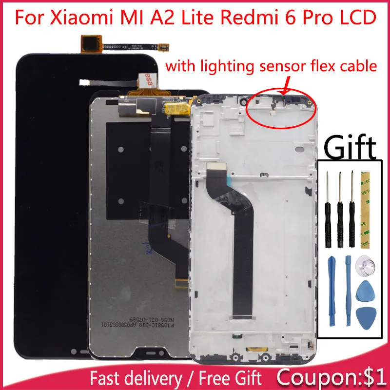 

Good Quality LCD For Xiaomi MI A2 Lite Redmi 6 Pro LCD Display With Touch Screen Sensor Assembly