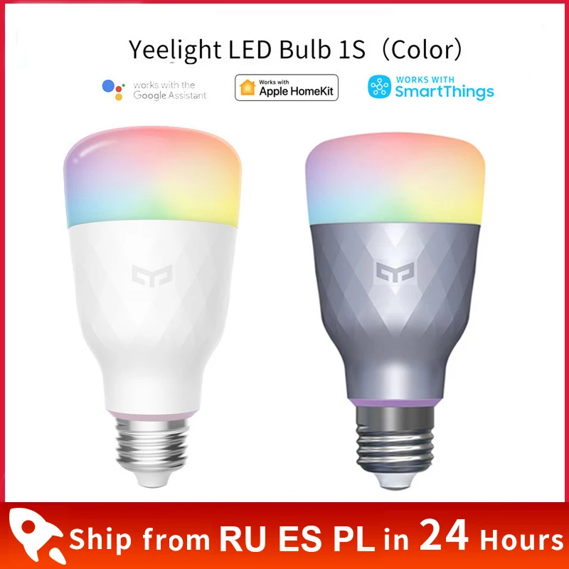 Умная Светодиодная лампа Xiaomi Yeelight 1S цветная E27 1SE для Mi Home белая/RGB умный регулятор