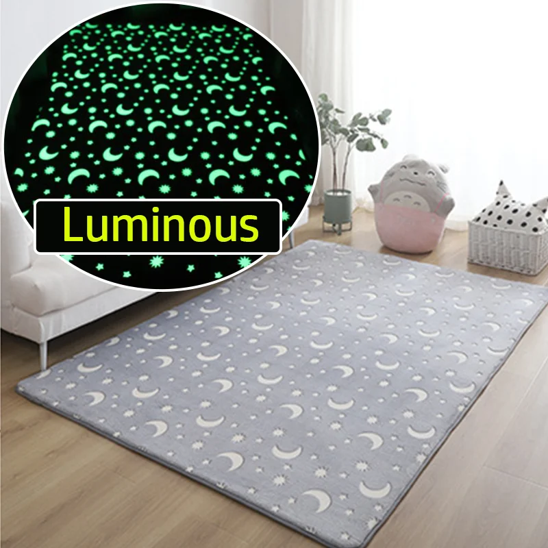 Thick Carpet For Living Room Luminous Plush Rug Children Bedroom Fluffy Floor Carpets Bedside Home Decor Rugs Sofa Velvet Mat | Дом и сад