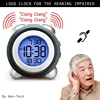 Digital Alarm Clock Time Date Display Twin Bell Very Loud for Heavy Sleepers Dual Alarm Blue Backlight for Teens 1