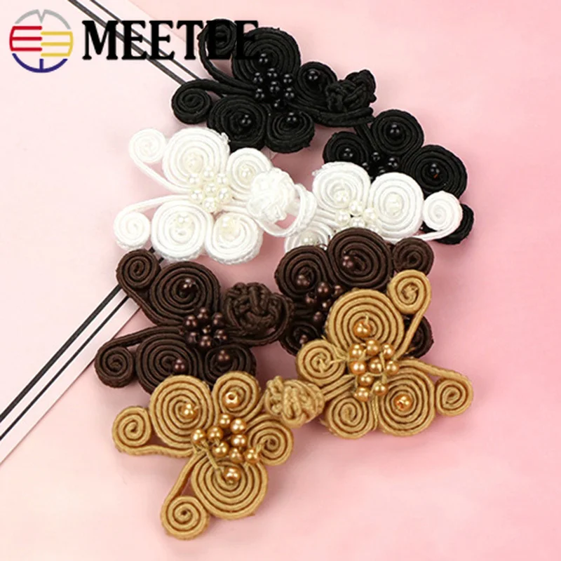 10pcs High-grade Cloth New Chinese Knot Button Buttons Beads Cheongsam Frog DIY Hanfu Costume Accessories ZK1053 | Дом и сад