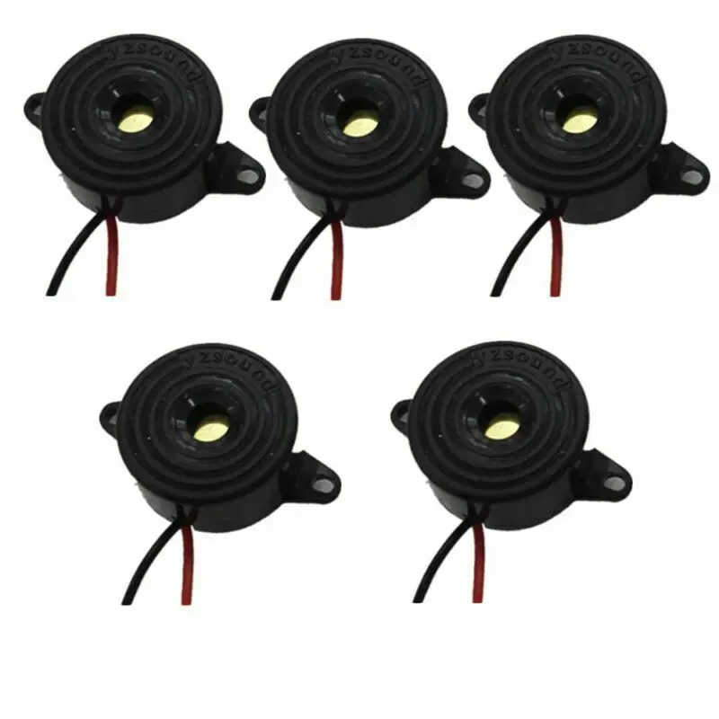 1/2/5pcs Piezoelectric Buzzer Alarm 324V Black Piezo Electronic Tone Buzzer Alarm Continuous