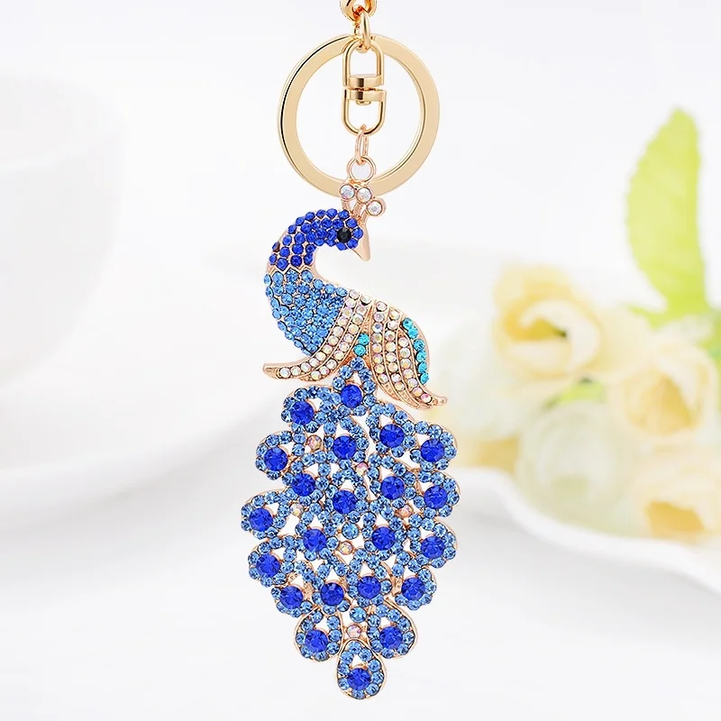EASYA 4 цвета яркий элегантный красочный брелок палин Peafowl Peahen искусственное кольцо