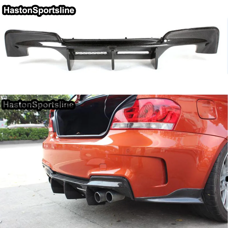 E82 1M Coupe губа диффузора заднего бампера из углеродного волокна для BMW 2011 ~ 2013 |