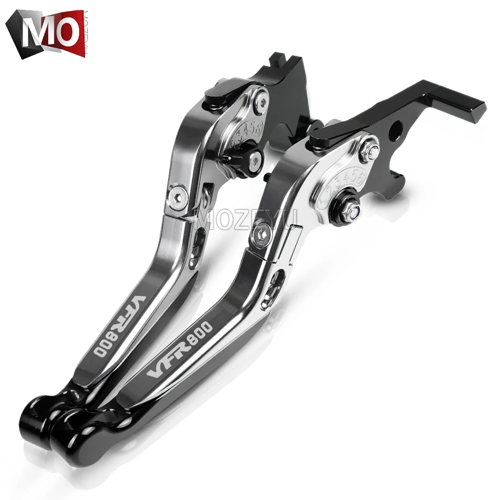 Titanium Black Мотоцикл VFR800F рычаги тормозного сцепления для Honda VFR800/F VFR 800 F VFR 800F 2002- Складные Выдвижные рычаги тормозного сцепления - Цвет: Titanium Black