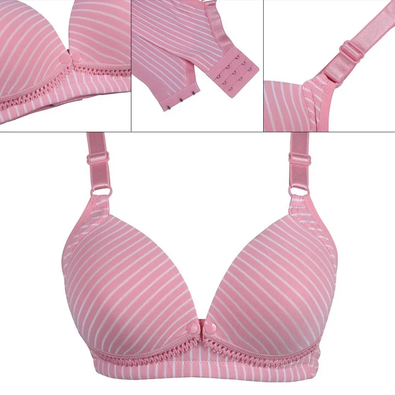 Balight хлопок для женщин в полоску цветок кружева для беременных Бюстгальтер для кормления беспроводной бесшовный спереди закрытие грудного вскармливания нижнее белье одежда