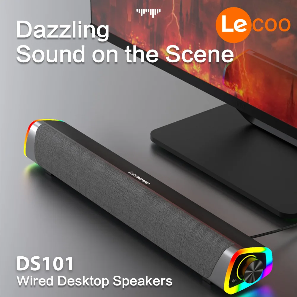 Alto-falante do Computador Alto-falante para Macbook Leitor de Alto-falante com Fio Lecoo Estéreo Música Surround Subwoofer Portátil Computador Ds101 3 High Quality Eletrônicos