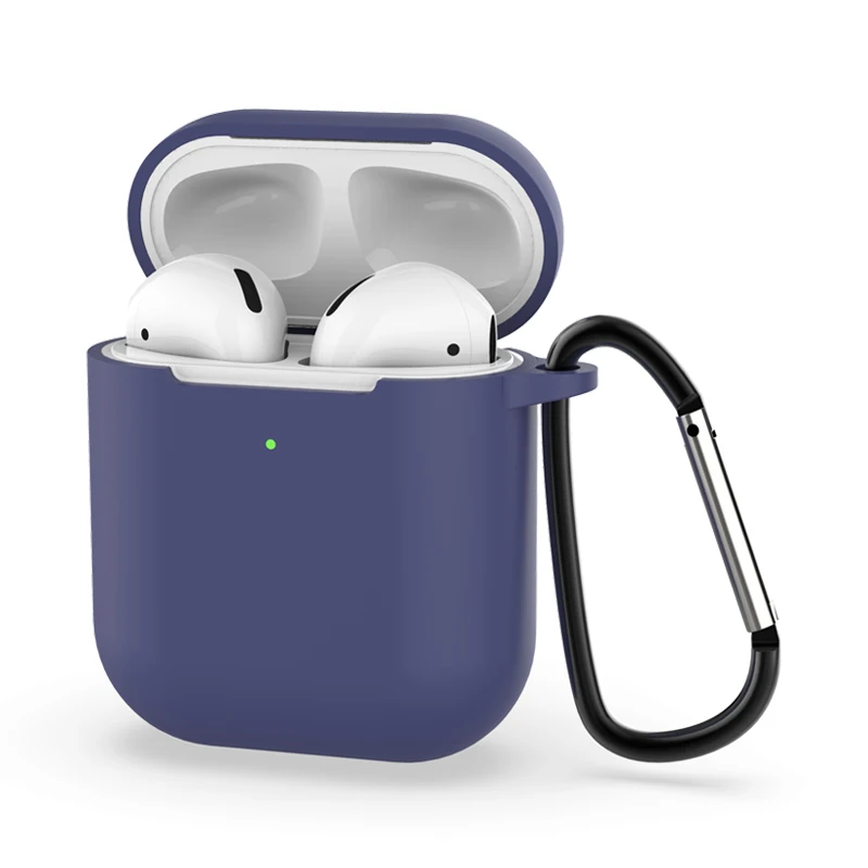 Для airpods 222 Чехол air стручки силиконовый чехол Беспроводной Bluetooth наушники forairpods222 i14 i16 i18 i30 i50 i80 i100 - Цвет: zhanlanTB2dai