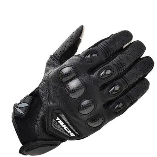 RST 417 перчатки для езды на мотоцикле, мотоцикле, квадроциклах, велосипеде, велкосити, кожаные сетчатые перчатки из углеродного волокна - Цвет: Black