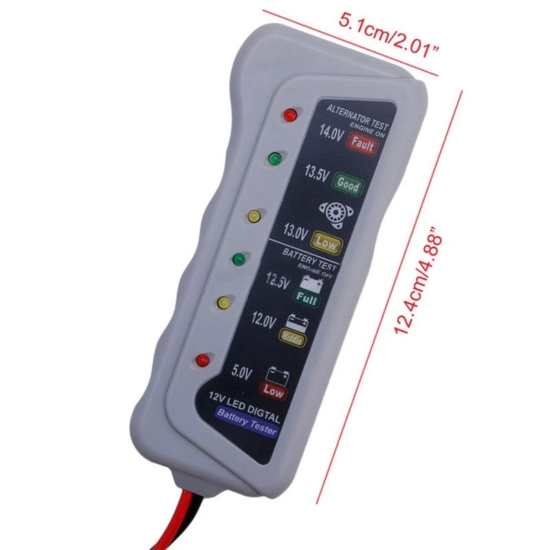 GTBL 12V 6 Led дисплей тестер батареи автомобиля Тесто/генератор монитор устройство
