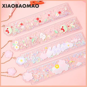 

1pcs Color Shiny Style 15cm Transparent Acrylic Ruler Simple Ruler Cute Stationery Drawing Supplies