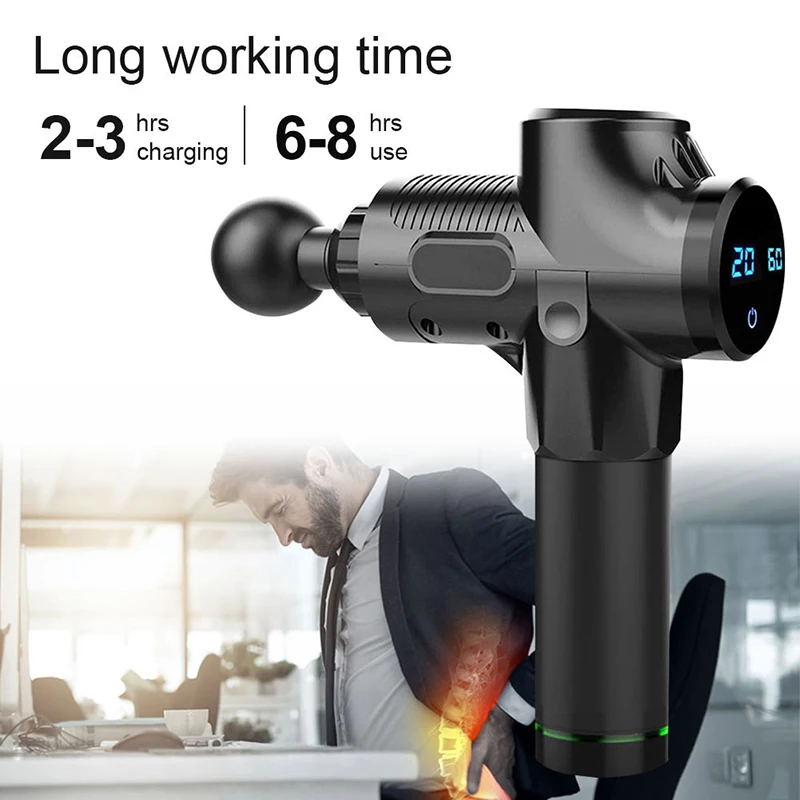 Electric Muscle Massager Deep Vibration Muscle Stimulator Fascia Massage Gun Relaxation Fitness Equipment Pistola Massageadora 1 Electric Muscle Massager Deep Vibration Muscle Stimulator Fascia Massage Gun Relaxation Fitness Equipment Pistola Massageadora 5
