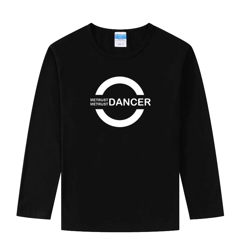 Normal Long Sleeve LYTLM/футболки в стиле хип-хоп, с надписью «ME TRUST DANCER», детская одежда для девочек, одежда в готическом стиле для мамы и сына, Осенние футболки с тяжелым металлическим ремешком - Цвет: Normal Long Sleeve