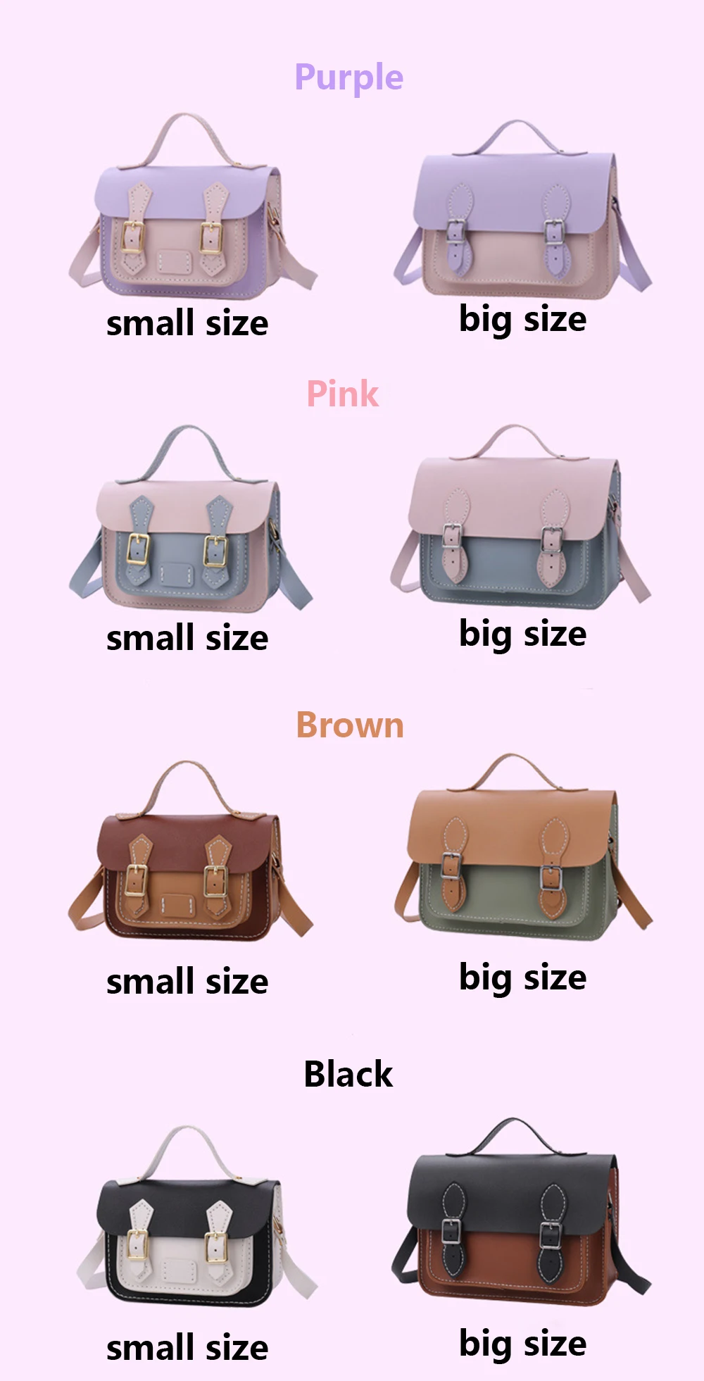 DIY Cambridge Bag Making Material Set PU Leather Handmade Satchel Backpack Handbag Shoulder Bags Crossbody Sewing Accessories