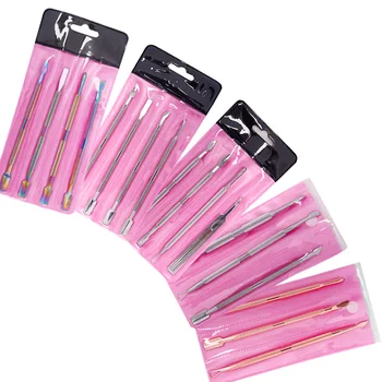 

CYSHMILY 5 Type Set Stainless Steel Cuticle Nail Pusher Pedicure Manicure Tools Nail File Dead Skin Push Nail Art Remover Pusher