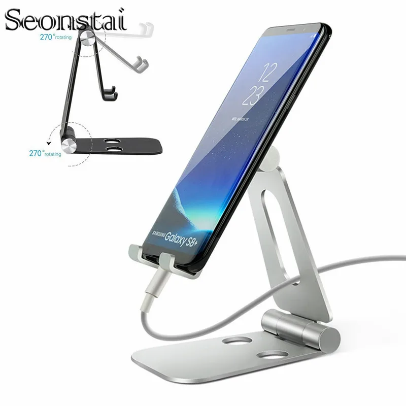 

Aluminum Phone Holder Stand for Xiaomi mi 9 Metal Phone Holder Foldable Mobile Holder Phone Stand Desk For iPhone 7 8 XR XS Max