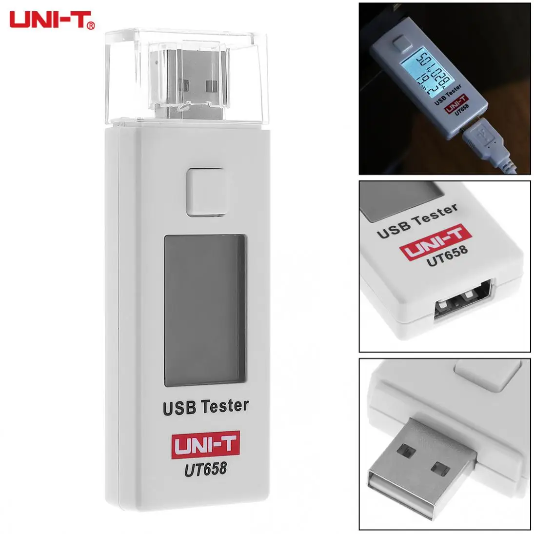 

UT658 9V 3A Portable USB Digital Voltage Monitor Current Meter Capacity Tester with LCD Display and Backlight
