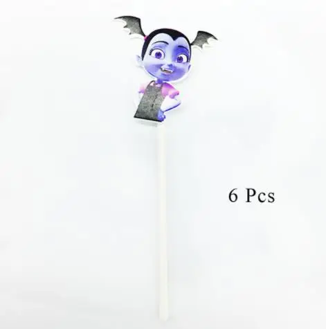 cake topper 1pcs Вампирская девочка Vampirina одноразовая посуда для вечеринки Посуда Бумажная чашка тарелка детский душ Kdis день рождения Хэллоуин принадлежности - Цвет: cake topper 1pcs