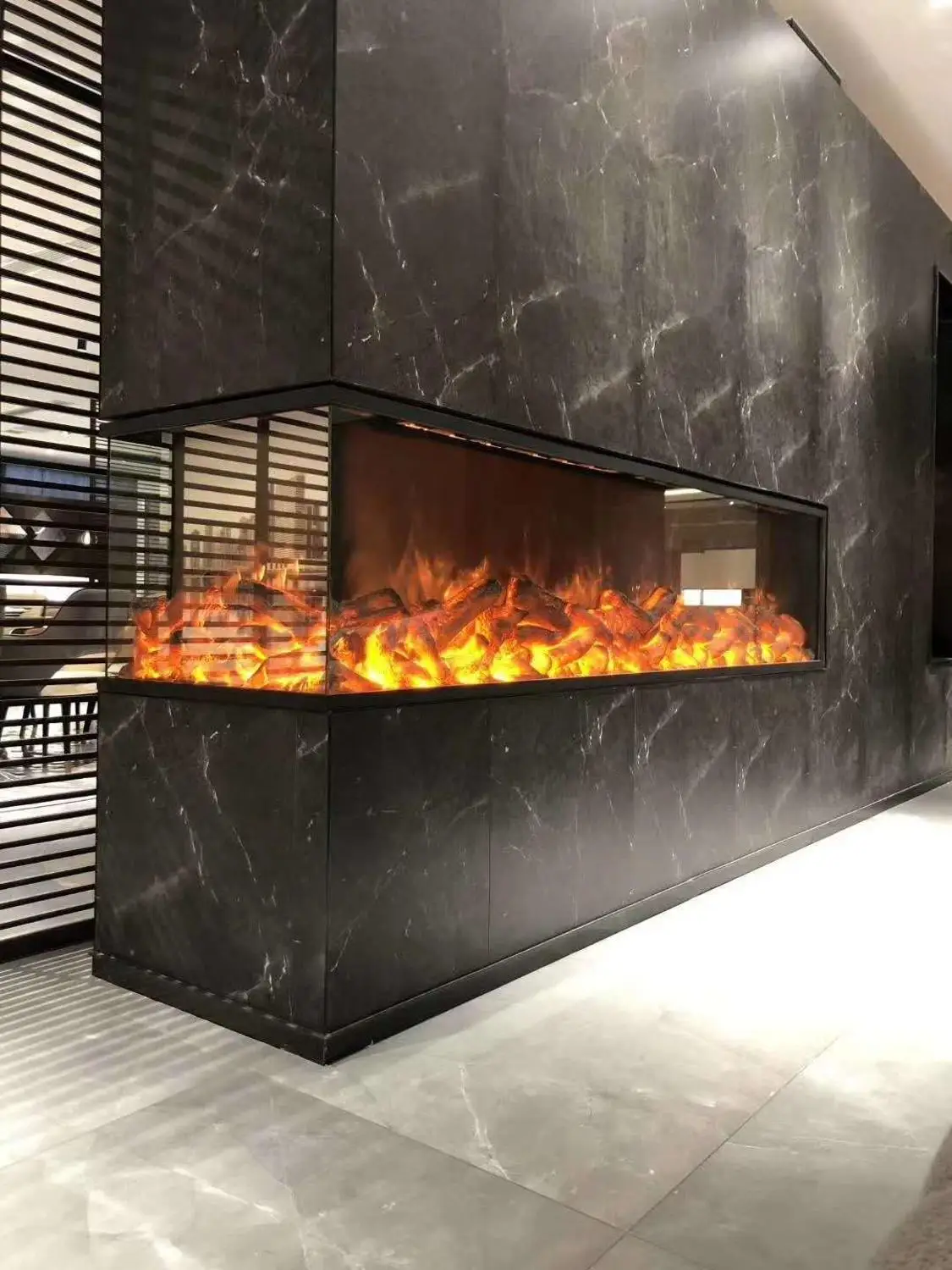 1200mm Led Fireplace Decor 2020 New Three Sides View Fire Electric