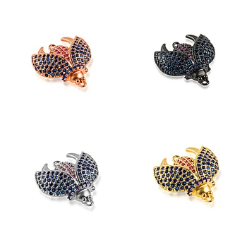 

19*18mm Insect Series High Quality Jewelry Accessories Diy Bracelet Necklace Jewelry Making Copper Cubic Zirconia Connector Hole