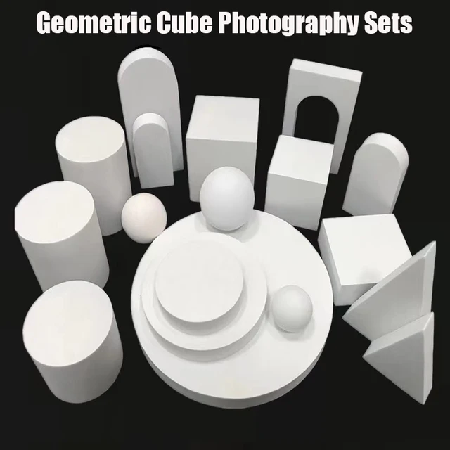 3 Pièces Cube Blanc Accessoire Photo Géométrie Modèle De Cube De Géométrie  Modèle De Géométrie Accessoire De Cube De Photographie Prendre Des Photos