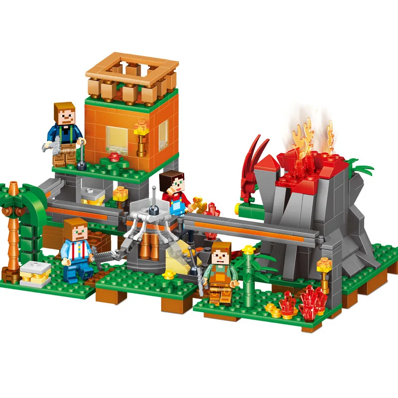 487 шт. детские строительные блоки игрушки совместимые с Legoingly city Minecrafted