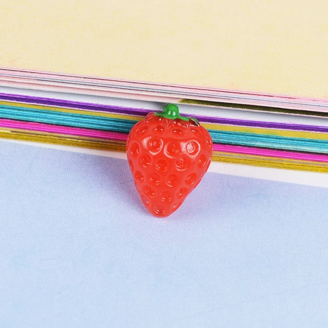 10pcs DIY Resin Charms Slime Supplies Additions Decor For Slime All Filler Cute Strawberry Phone Case Accessories Craft Ornament 3