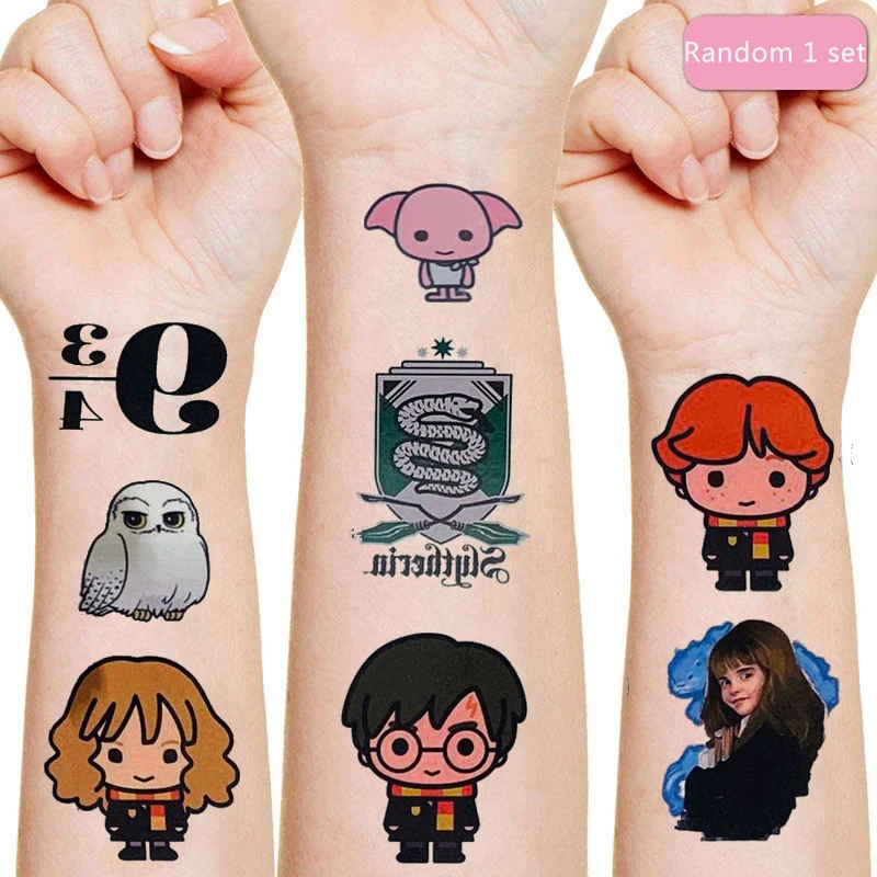 New Spin Master Harry Potter Tattoos Sticker Toy Figure Movies Hermione Ron Cartoon Stickers Girls Boys Christmas Birthday Gifts | Игрушки и