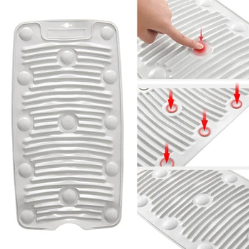 

Household Folding Washboard Small Mini Non-Slip Laundry Mat Foldable Portable Deep Cleaning MU8669
