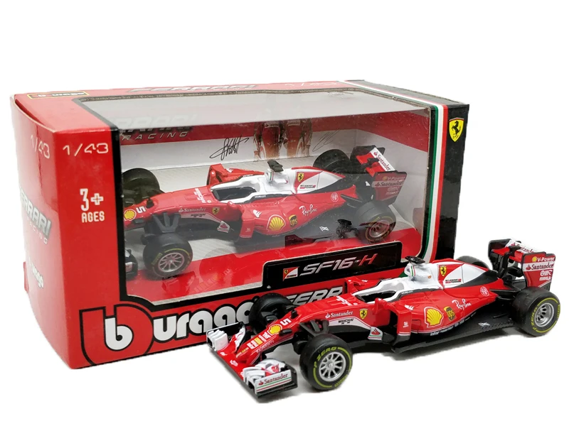 BBurago 1:43 F1 SF90 SF14T Nr7 Кими Райкконен SF15T Nr5 Феттель F2012#6 Фелипе Масса литья под давлением модель автомобиля - Цвет: 2016 SF16T N5 Vettel