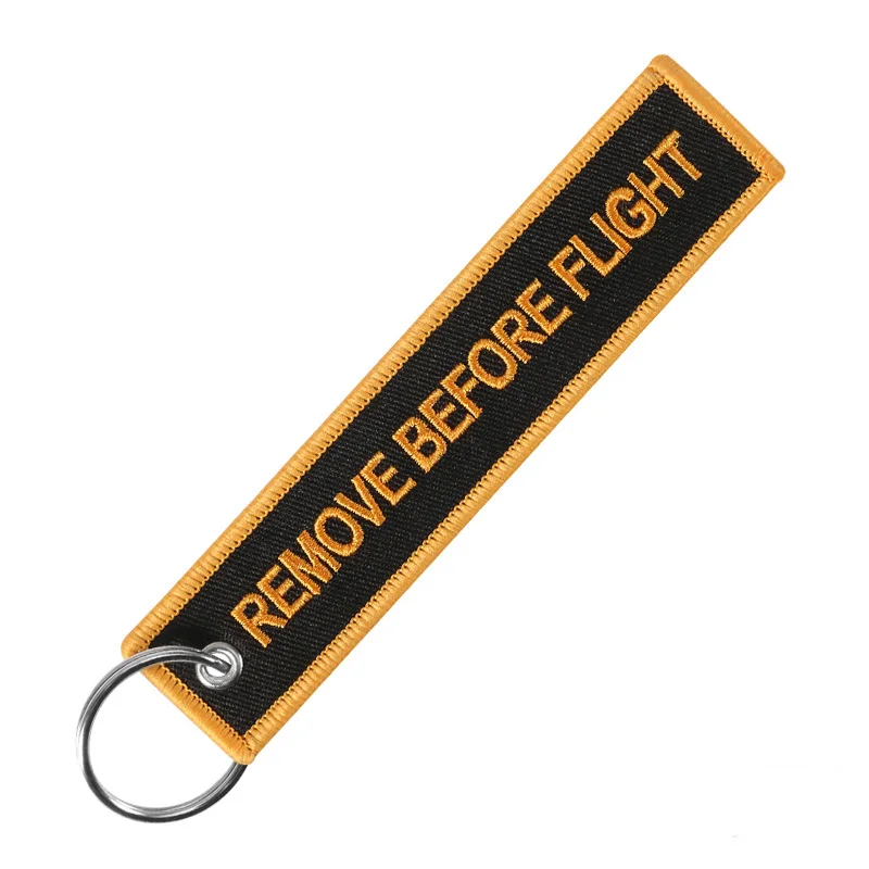 3 шт./лот модные remove Before Flight брелок вышивка авиации, брелок для ключей, oem для ключей от автомобиля брелоков черный брелок-Кубок теги