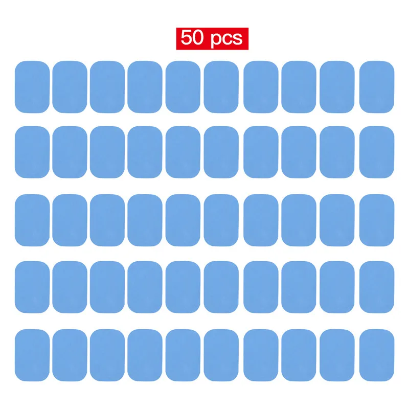 

50Pcs/Set ABS Hip Trainer Replacement Conductive Gel Pad Sticker Muscle Stimulator Gel Sheet for Muscle Abdominal EMS Stimulator