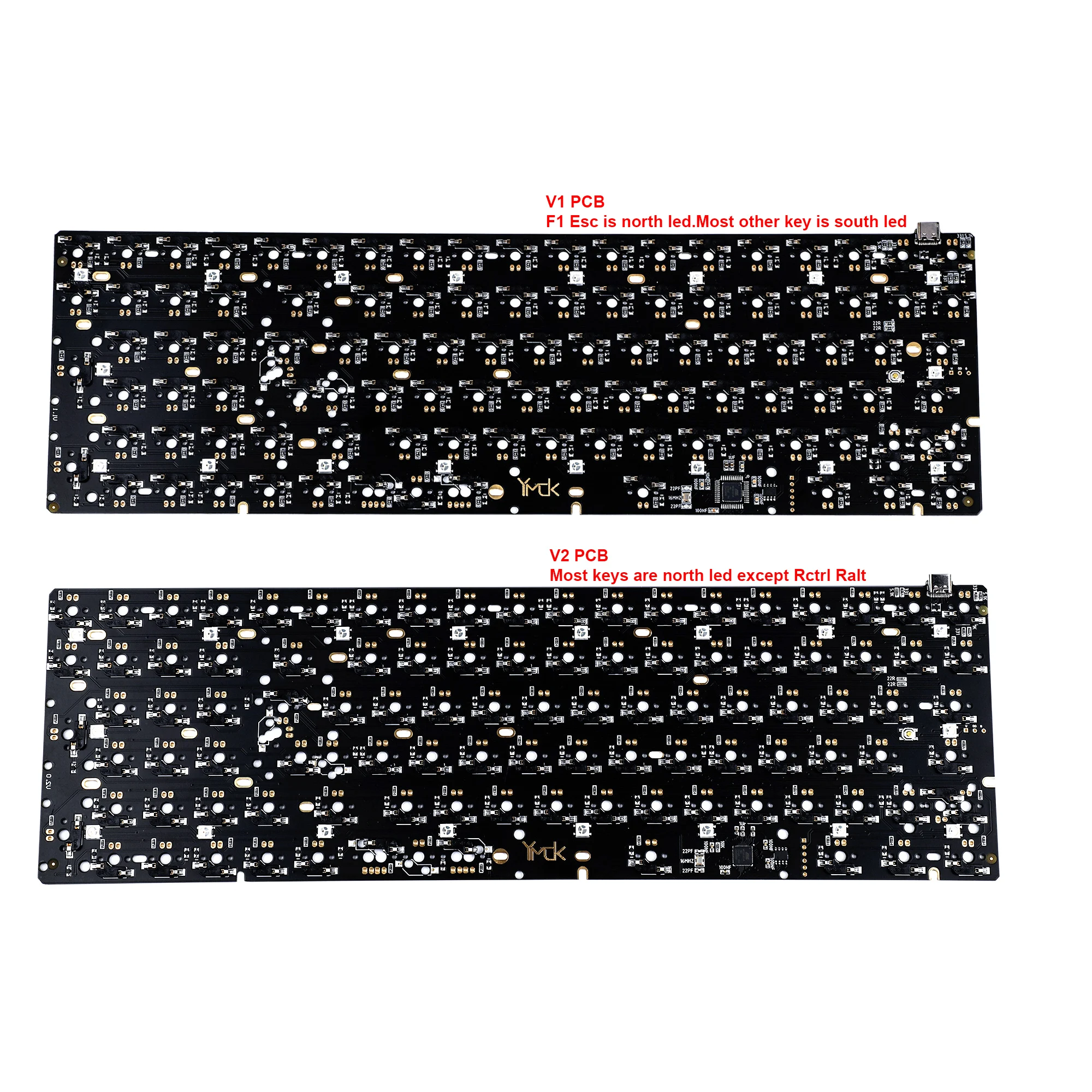 Ymdk Hotswap Hot-swappable Kailh Soquete Soquete 96 Pcb Qmk Suporte Totalmente Programável Ansi Iso Melodia Substituível Ymd96 - Imagem 4