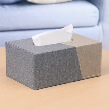 

Creative Nordic Tissue Box Home Living Room Napkin Carton Leather Simple Cute Desktop Paper Towel Storage Box
