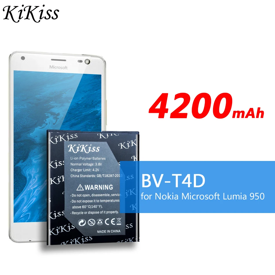 KiKiss Батарея для microsoft Nokia Lumia 435 532 535 630 635 640 830 950 акумуляторная батарея BL-5H BL-L4A BV-L4A BV-T5C BV-T4D BV-5J BL 5 ч