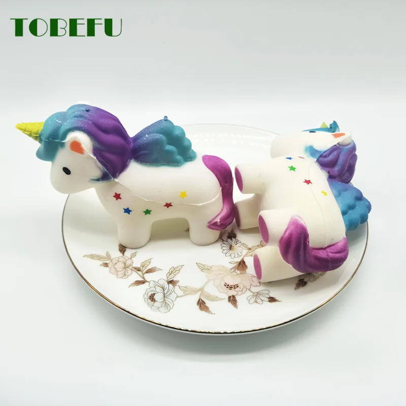 TOBEFU Kawaii Jumbo Единорог Сжимаемый Забавный подарок для детей медленное снятие