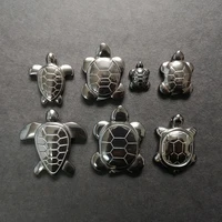Natural Stone Hematite Animal Tortoise Necklace Charms Bracelets Jewelry DIY Making Turtle Fashion Necklaces 2020 Woman Men 1