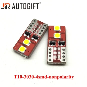 

20pcs/lot T10 LED W5W 194 non-polarity Reading Lamp 4smd 3030 4W Car LED Signal Lamp License Plate Lights White Lighting