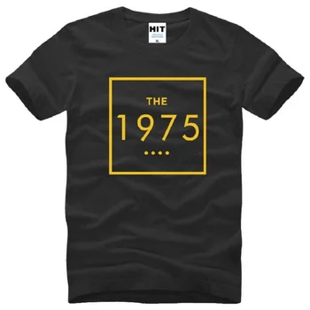 

New Style Rock THE 1975 T Shirt Men Funny Swag T Shirt Short Sleeve Cotton Casual Music T-shirt Men Rock Clothing Tops Tee