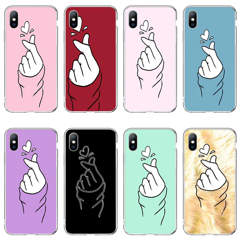 Чехол USLION для телефона iPhone X XS XR Xs Max мягкий ТПУ чехол на заднюю панель с сердечками