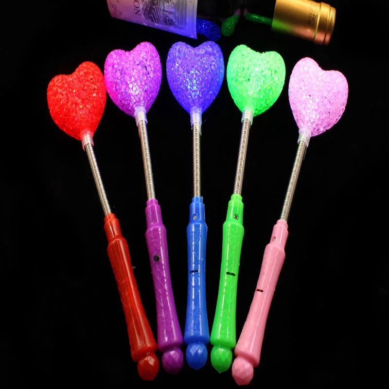 Fashion Hot Sale Led Clothes Fashion Party Xmas Halloween Star Heart Flower Sticks Magic Wand Flashing Lights Up Glow Event (9)